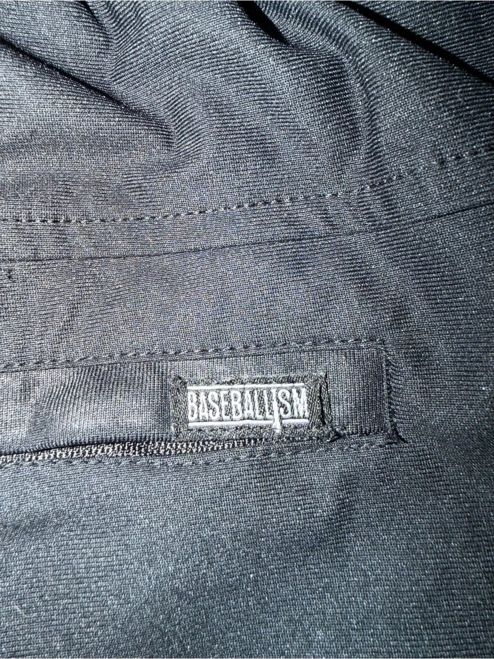 Baseballism Youth Large Black Performance Jogger Pants Flag Man Athletic YL